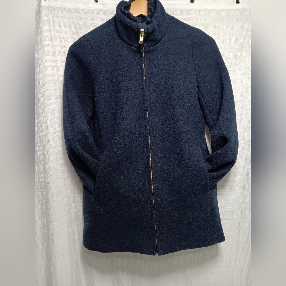 J.Crew Wool blend Full zip Village Coat Ladies size S